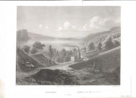 Orig. Stahlstich, Rigi Bahn, Chr. Krüsi / C. Huber