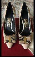Salvatore Ferragamo Escarpins Python Beige, Taille 37 🔥