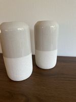 2er Set Vase in grau/weiss 