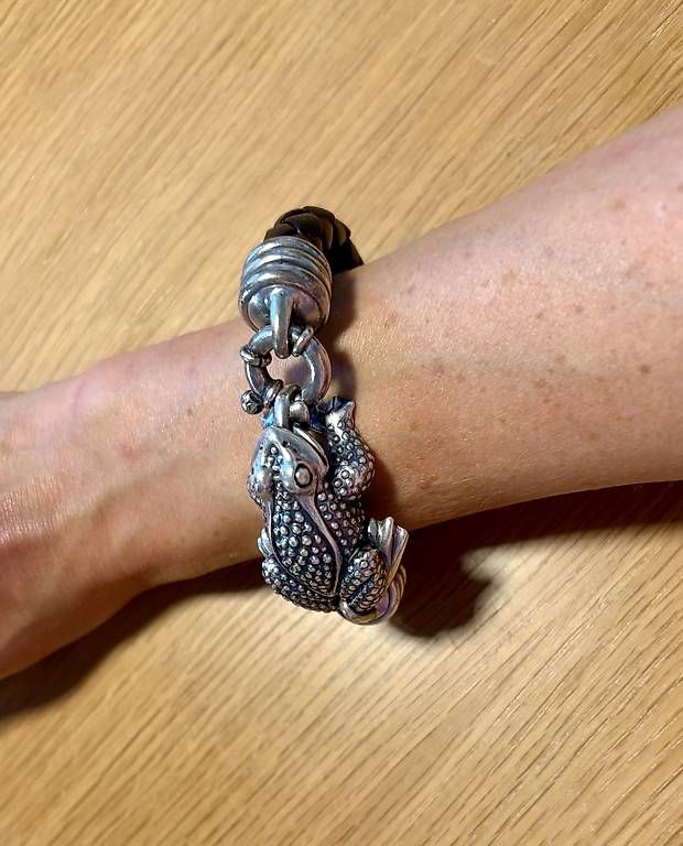 Bracelets: Barry Kieselstein - Armband aus echtem Silber und Leder – D'occasion à Zürich par rana8006 3