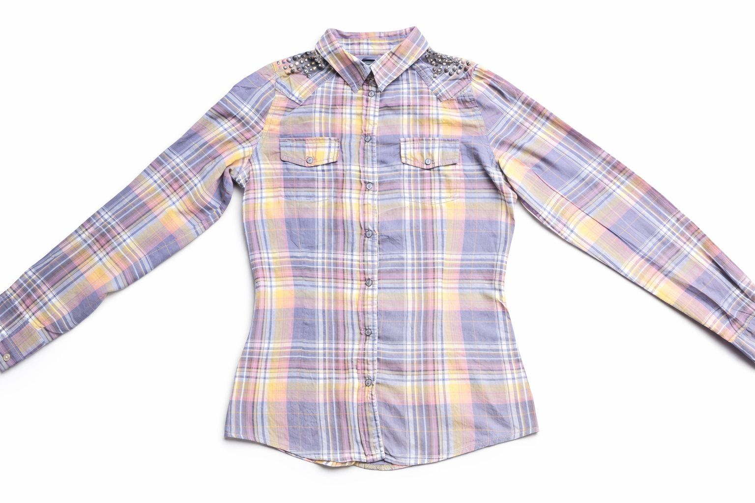 Blusen: Pastell Bluse Damen Kariert Langarm Gr. 36 – Neu (gemäss Beschreibung) aus Fully von VaneaSelection 1
