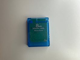 PS2 Memory Card blau durchsichtig