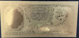 Goldene Italienische Lire Banknote, Sammlerstück, Top!
