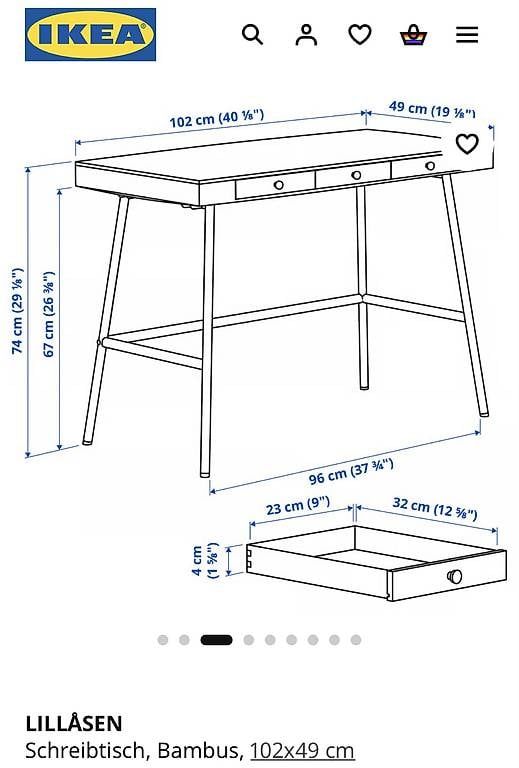Scrivanie: Schreibtisch LILLÅSEN IKEA – Usato da Zürich venduto da eli_ry7v 3