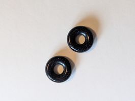 Design Donut Blaufluss 1.5cm - für Kreolen & Halsketten