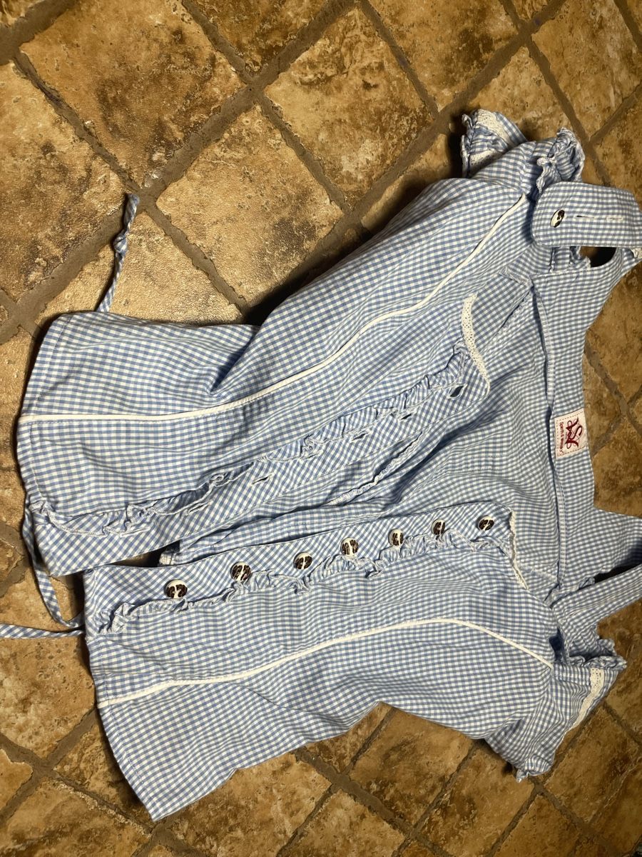 Camicette: Camicia-corsetto cotone a quadri azzurra con lacci👌tgS/M – Nuovo (secondo la descrizione) da Gordevio venduto da LanaZimm 7