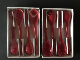 Löffel Steingut-Löffel Honiglöffel Konfitüren-Löffel 8 Stk