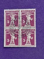 4er Block, Tellknabe 5 Rp. Vollstempel WINTERTHUR, 27.XII.30