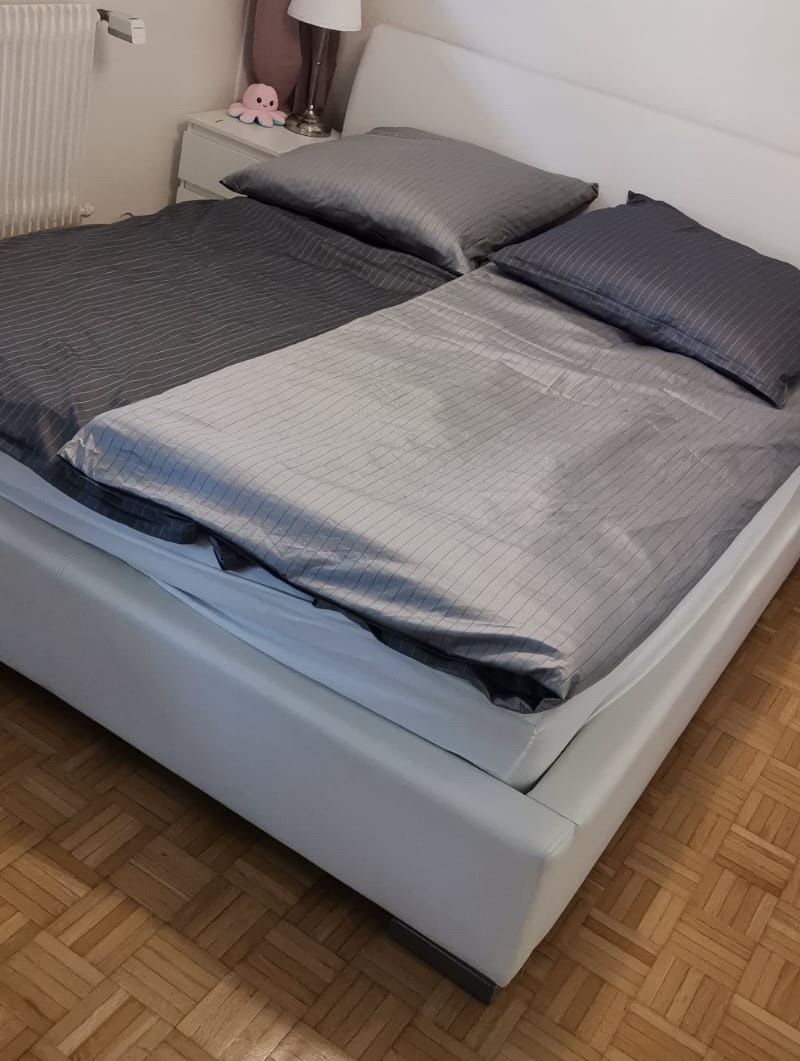 Letti: Bettgestell Kunstleder weiss 160x200 – Usato da Zürich venduto da jdr_l9z2