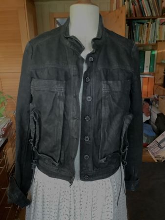 Rundholz schwarze Jeansjacke Gr 38