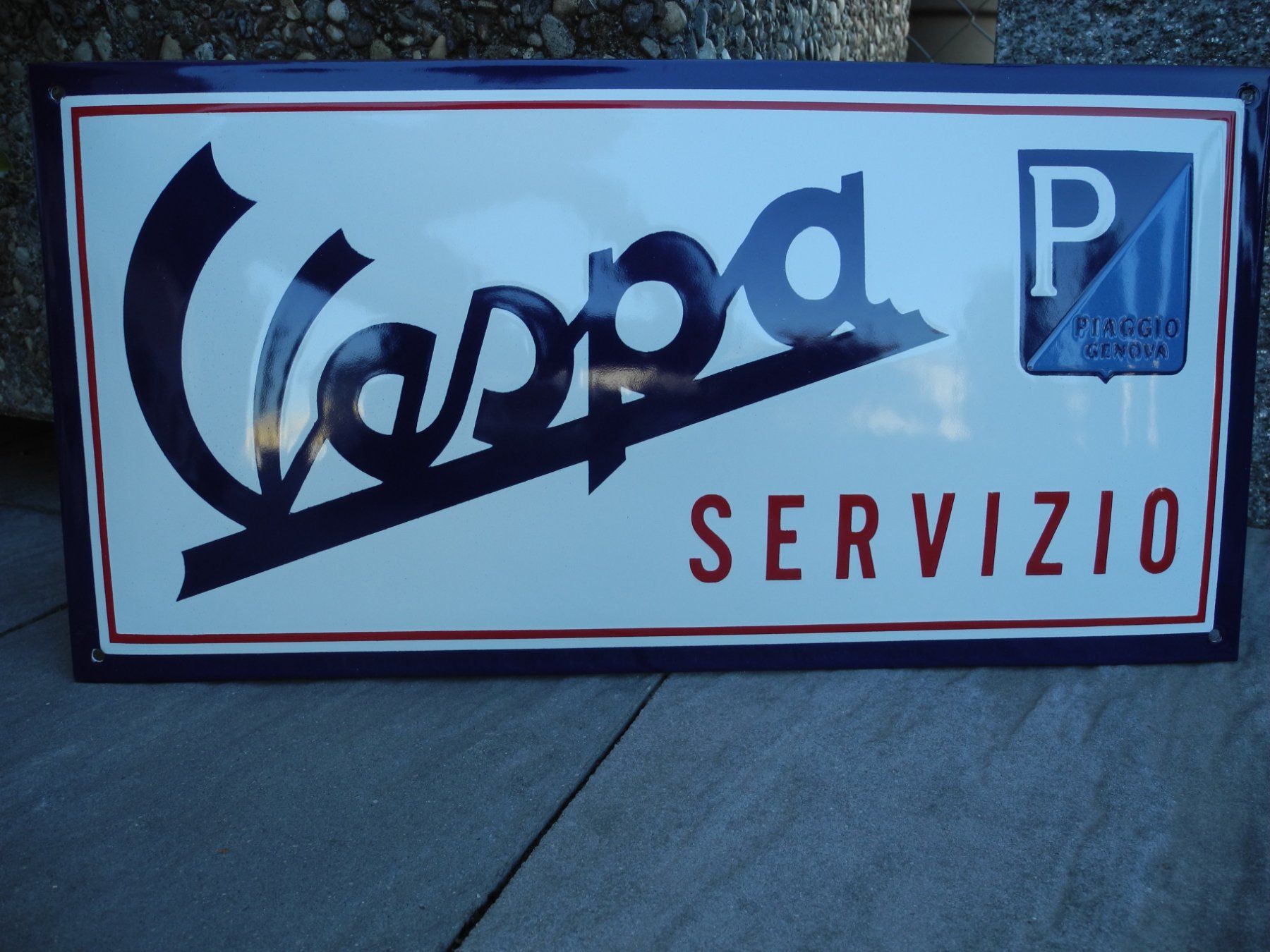 Vespa Insegne: GROSSES VESPA EMAILSCHILD – Usato da Reinach AG venduto da Huckleberrysix 4