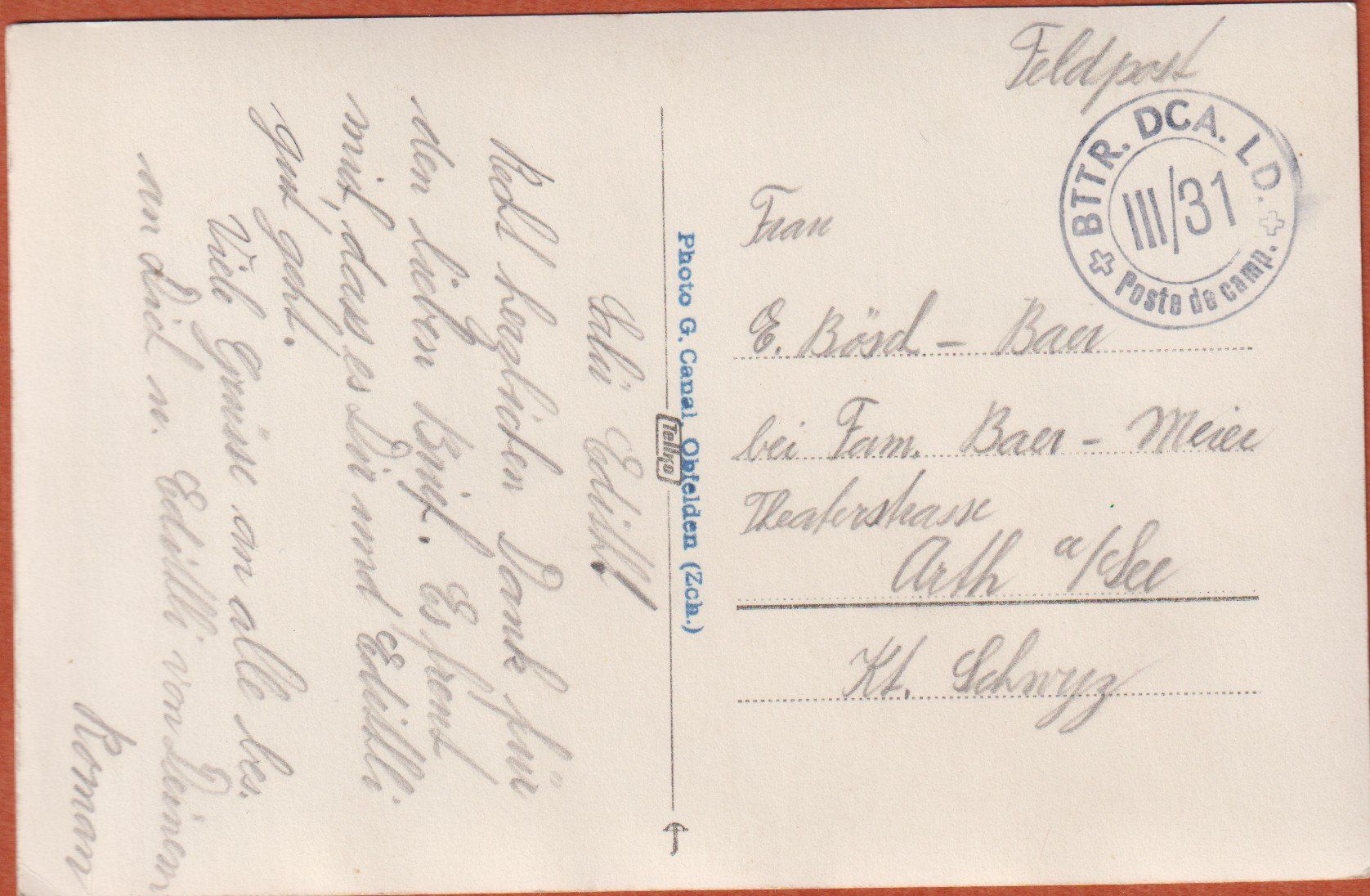 Cartoline postali: S-chanf   GR   -   alte Ansichtskarte Militär-Stempel – Usato da Vitznau venduto da Ropaku 1