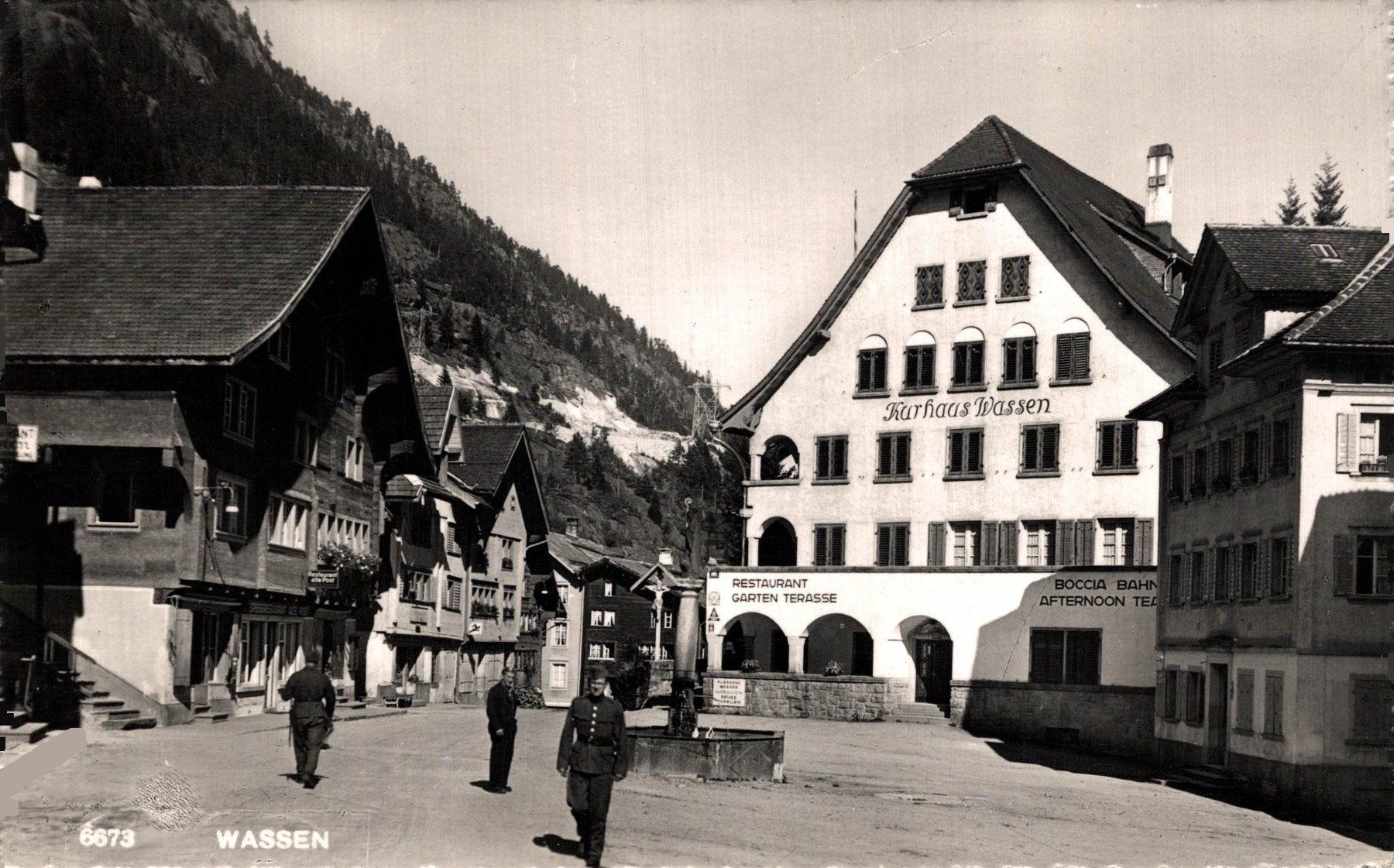 Cartoline postali: Wassen. Kurhaus Wassen, Restaurant alte Post – Usato da Bronschhofen venduto da Astore