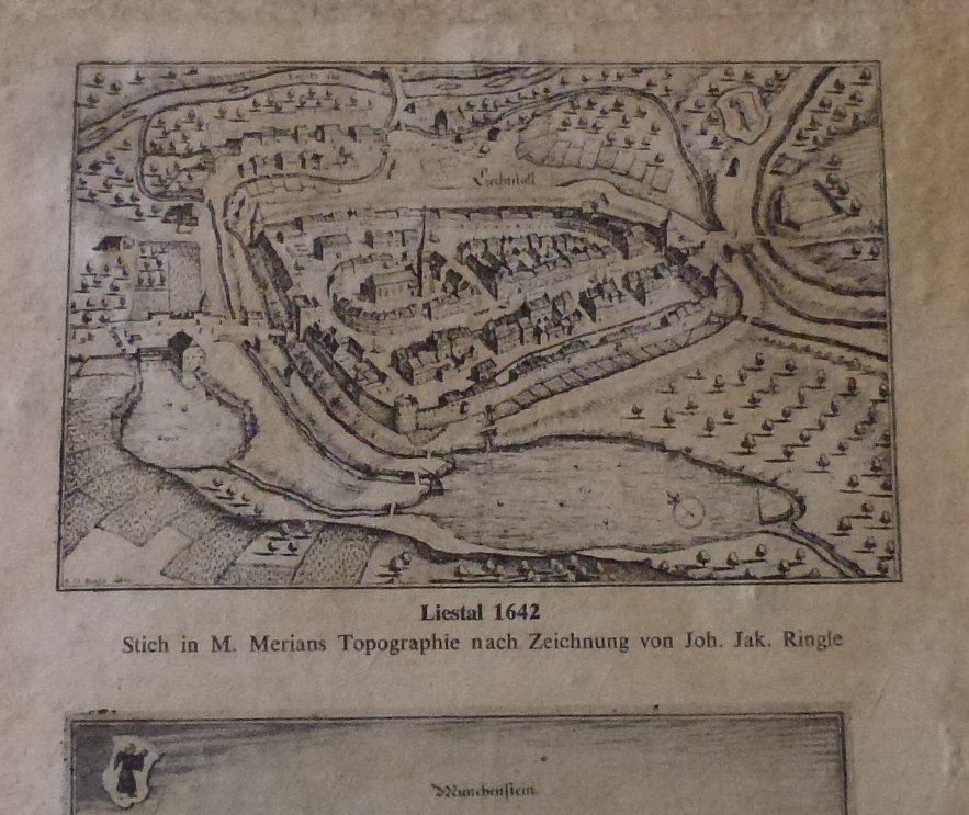 Incisioni: Altes Bild aus Liestal ANNO 1642 – Usato da Walkringen venduto da Casablanca777 8