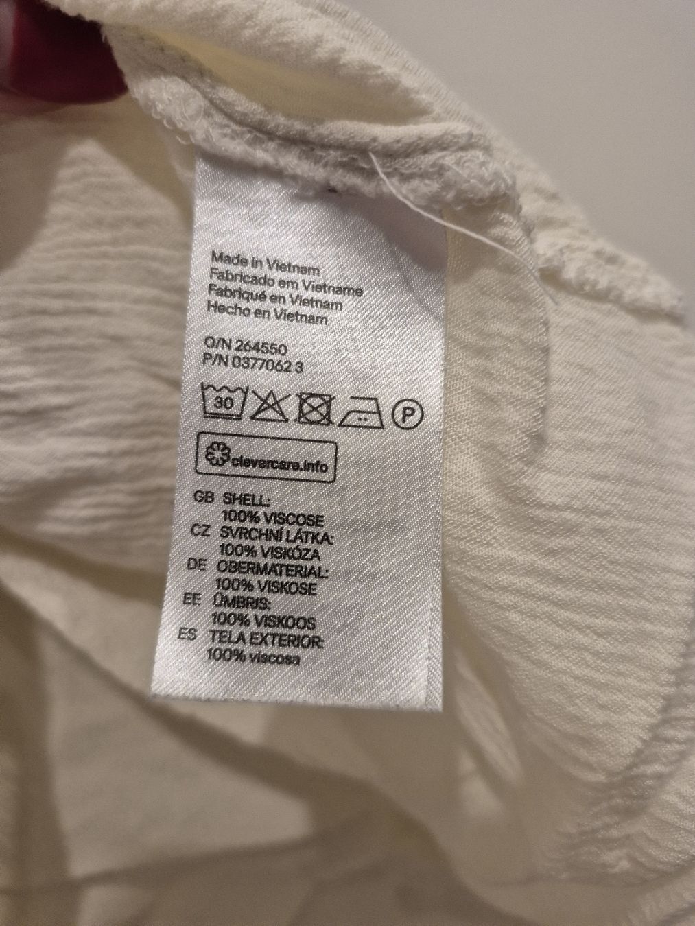 H&M Blusen: H&M Crinkle-Bluse, Gr. 40, Crème – Gebraucht aus La Neuveville von Vestiaire_2011 3