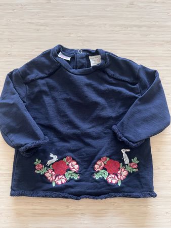 Robe pull bébé fille Zara bleu marine, taille 68 🐇🎀 