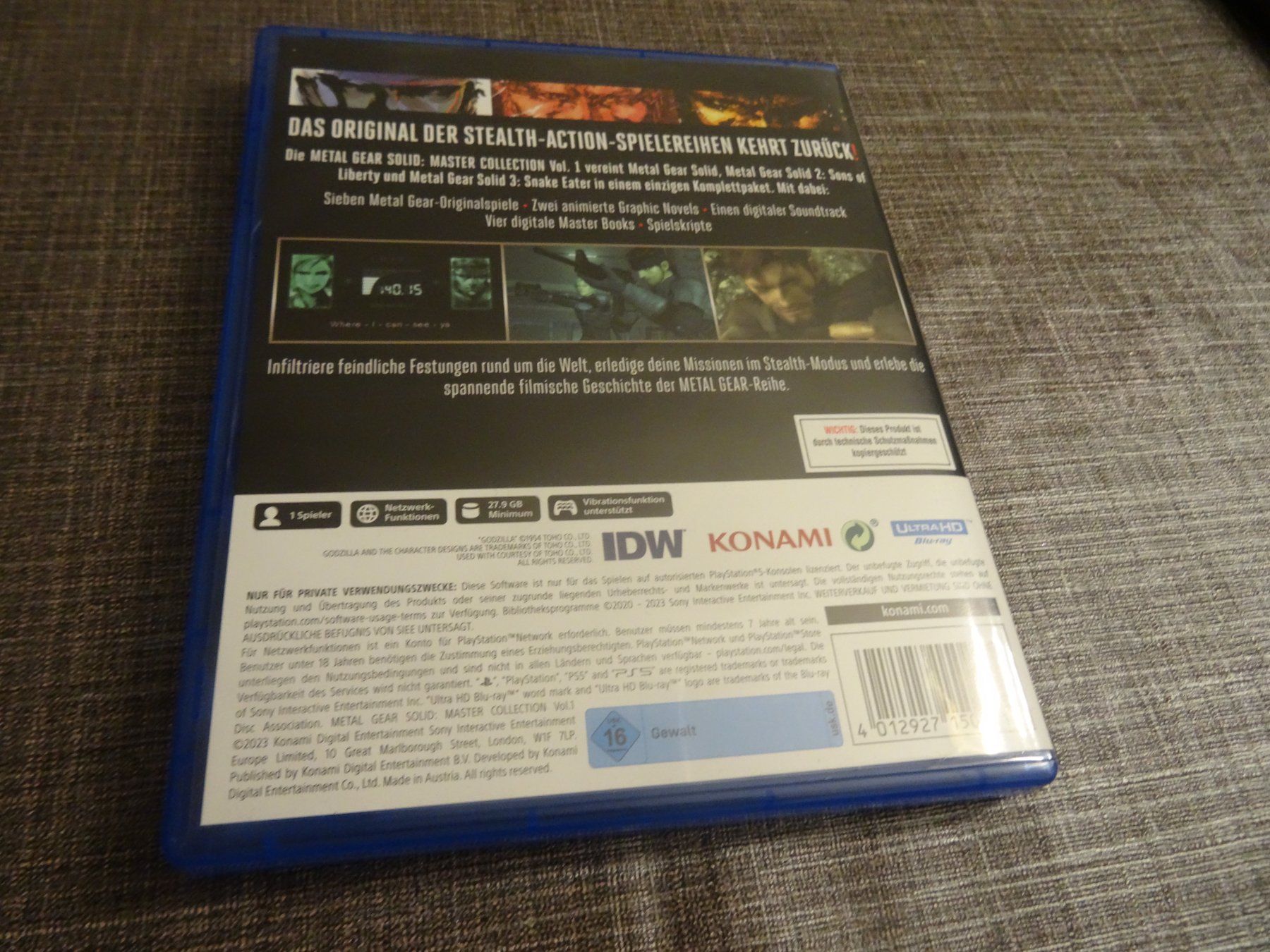 Sony Giochi: Metal Gear Solid Master Collection Vol. 1 PS5 – Usato da Olten venduto da Disc-Ausverkauf 2