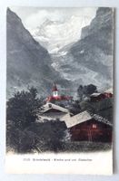 Grindelwald - Kirche und unt. Gletscher
