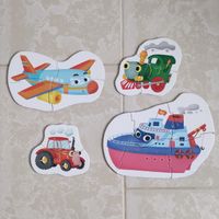Puzzle Clementoni Fahrzeuge Traktor Zug Flugzeug für Baby 2+