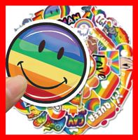 Regenbogen LGBTQ Gay Queer Bi Sex Schwul 50 tlg Stickerset
