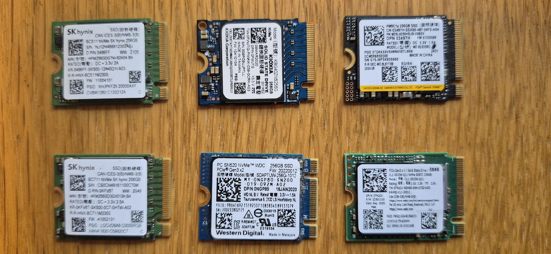 Dischi rigidi: 6 x M.2 SSD 256GB NvME Format 2230 – Usato da Heinrichswil venduto da LottazComputer