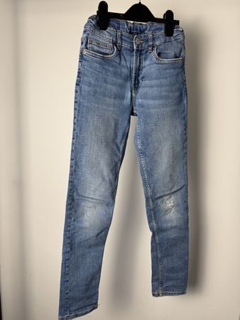Zara Kids Denim Jeans Blue, Size 152 (11-12 y), Worn Look