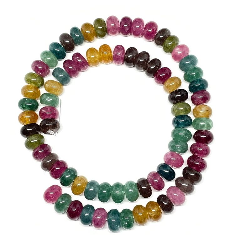 1 Strang natürliche Turmaline Perlen Rondellen, 5x8mm | Kaufen auf Ricardo
