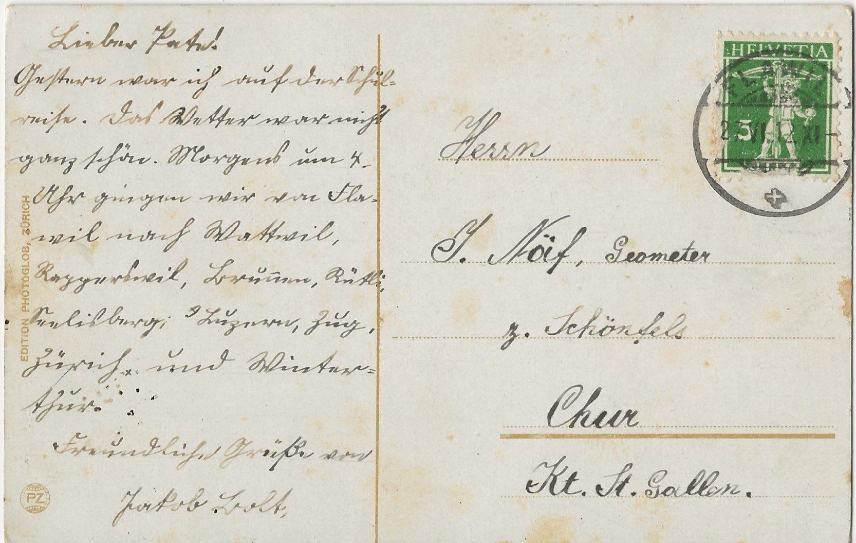 Cartoline postali: Flüelen,Urnersee,Dampfschiff Uri, 1912 – Usato da Frauenfeld venduto da Merk52 1