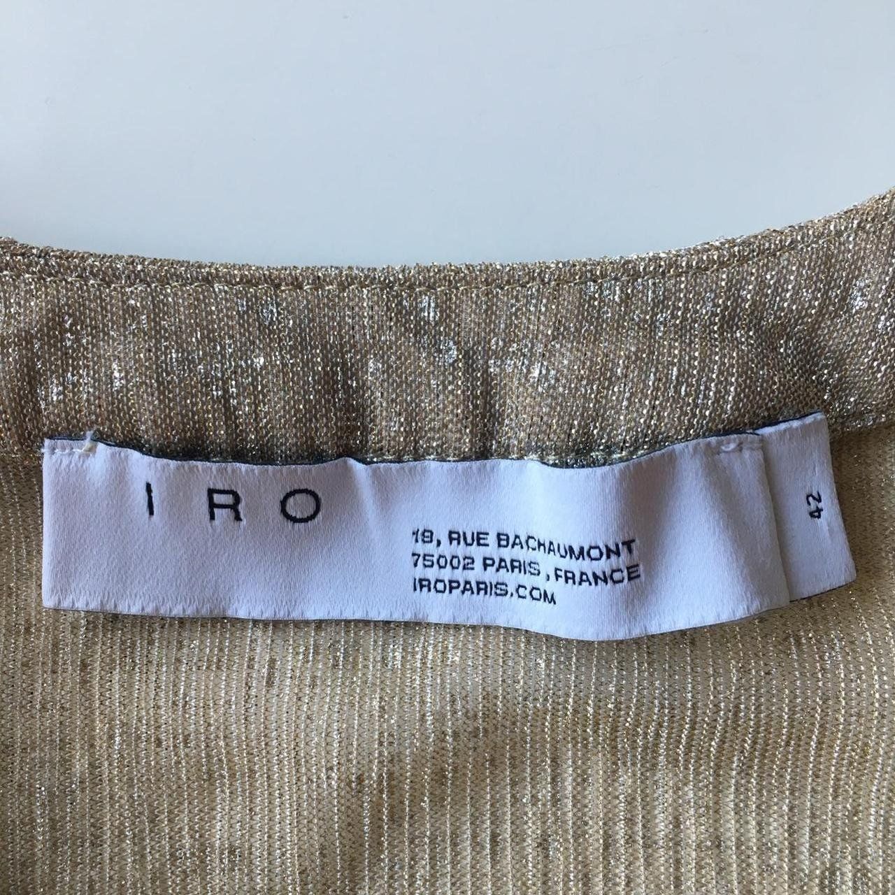 Iro Top: Blouse dorée metalique IRO - taille 42 – Usato da Troinex venduto da Irisglo 5