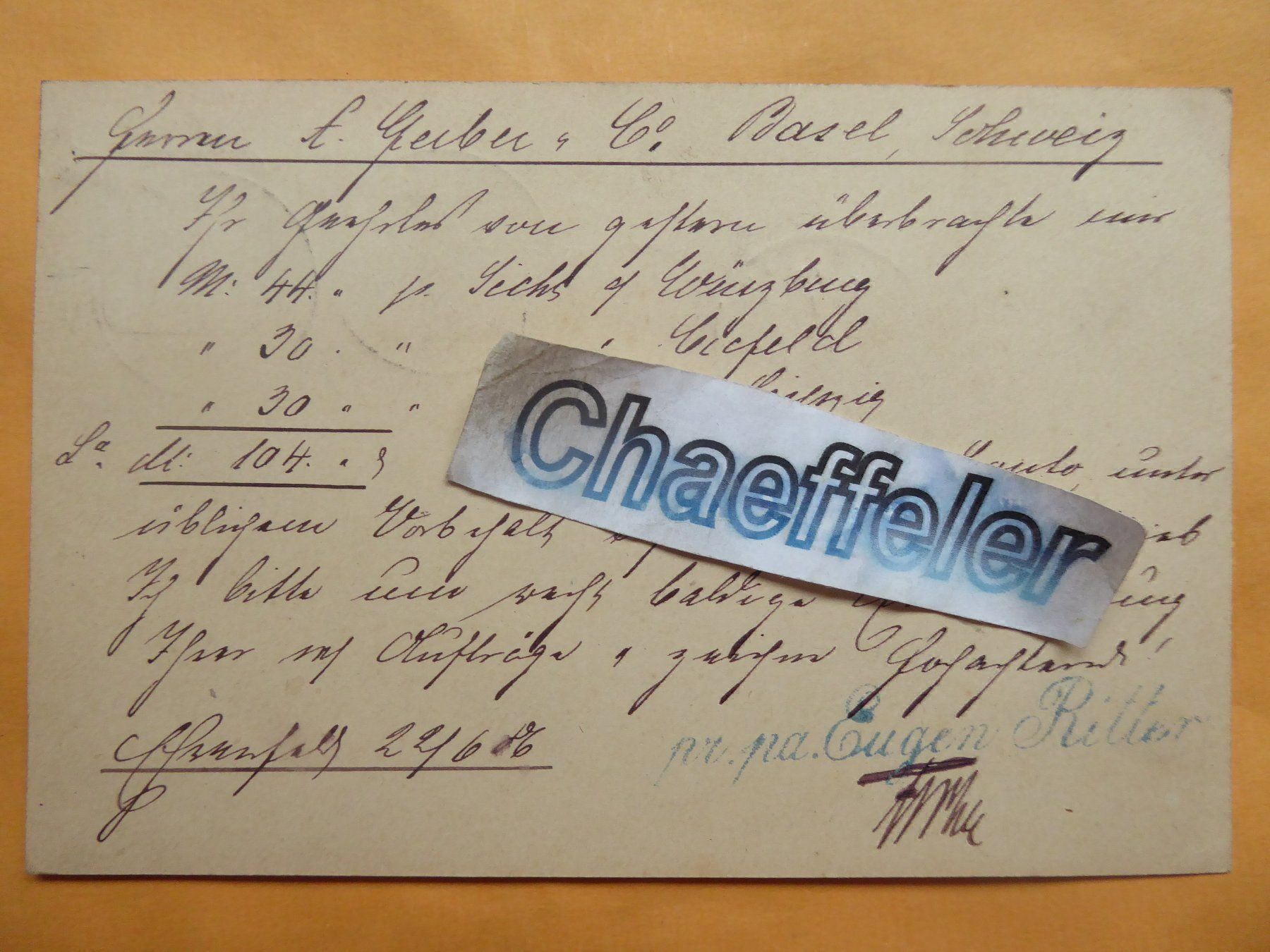 Cartoline postali: Deutsche Postkarte 1886 – Usato da Zürich venduto da Chaeffeler 1