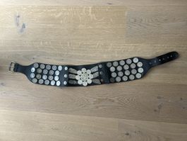 Vintage Leder Münz Gürtel