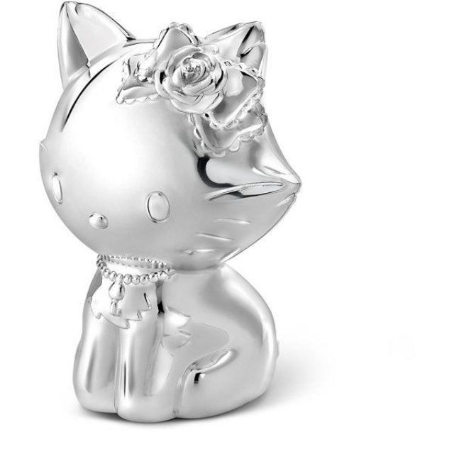 Salvadanai: Charmmykitty Spardose versilbert – Nuovo e nell'imballaggio originale da Zürich venduto da nautic-music-more