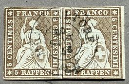 22D Weissrandiges Paar Vollstempel Fehraltdorf