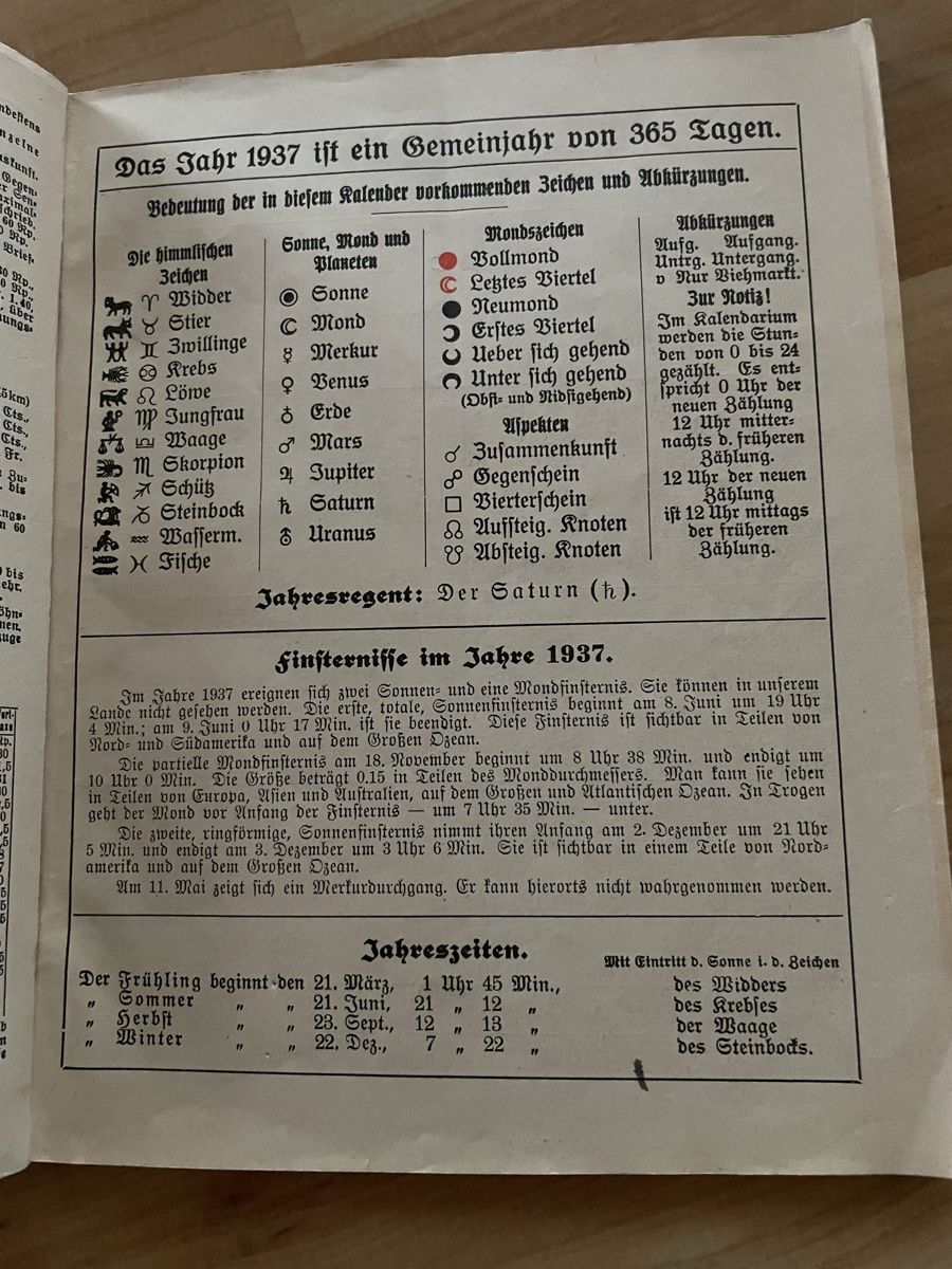 Calendari: Appenzeller Kaleder / Heft von 1937 – Usato da Rümlang venduto da euqinom16 5