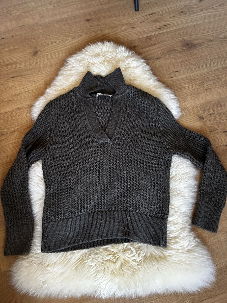 Zara Maglioni & Felpe: Pull vert militaire en maille Zara – Usato da Grimisuat venduto da zay_m288
