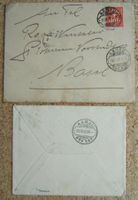 2 BRIEFE MIT RASIERKLINGENSTEMPEL AARAU 1902