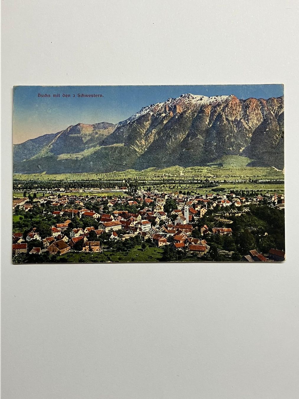 Cartoline postali: AK Buchs, Postkartenverlag, Tischhauser Buchs, Rheintal – Usato da Regensdorf venduto da 7ws8