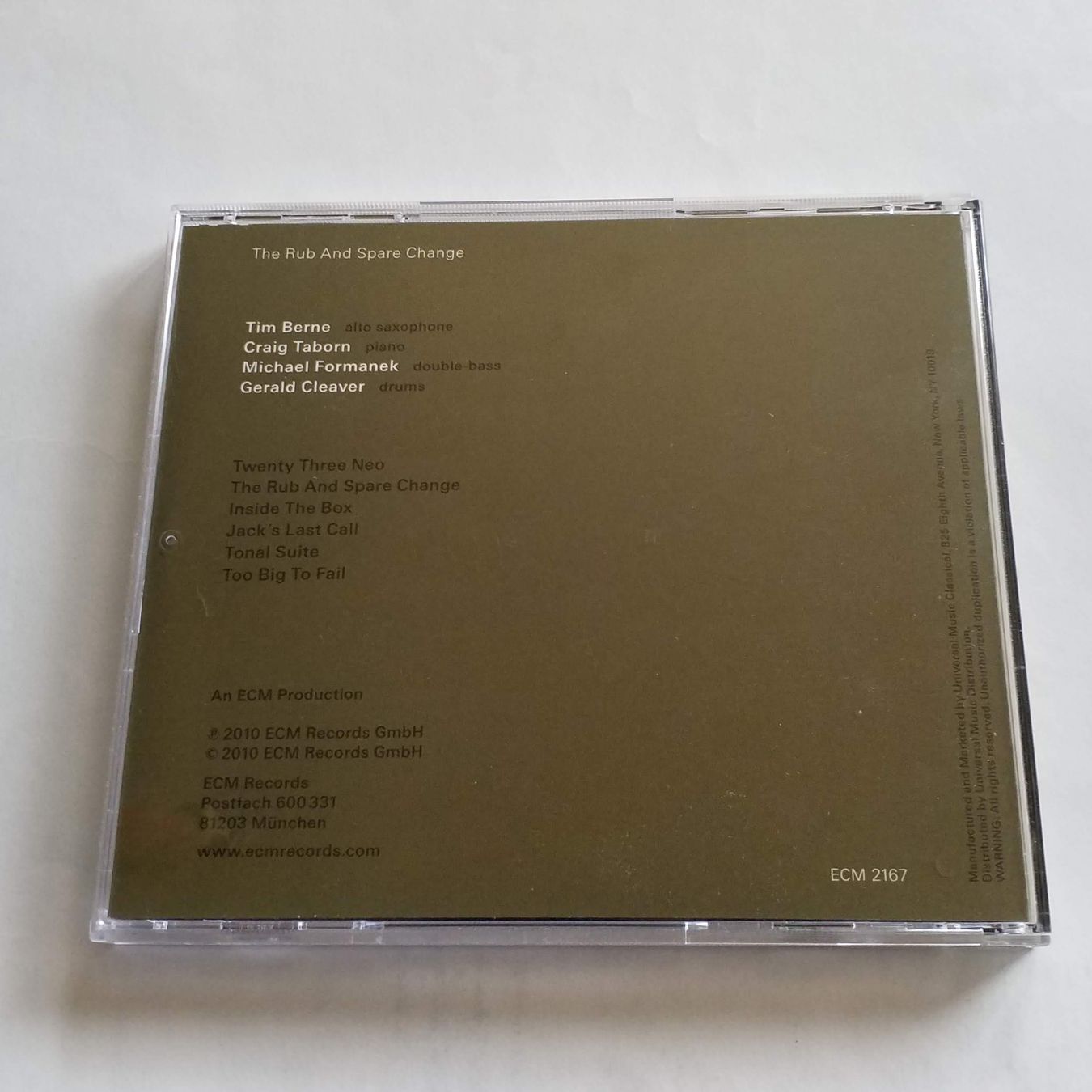 CD: MICHAEL FORMANEK,  the rub ...... cd 2010  - NEW - – Nuovo (secondo la descrizione) da Yverdon-les-Bains venduto da Jacotreut 1