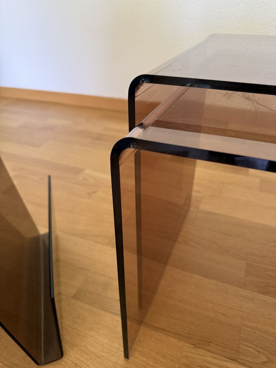 Tische: Space Age Plexibeistelltische Plexi – Gebraucht aus Bern von Delamer 4