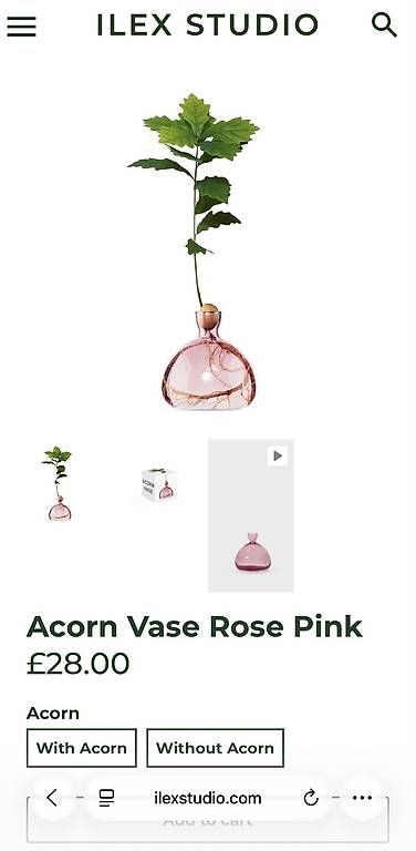 Vasi & Recipienti: Acorn Vase von Ilex Studio, Orange-Pink – Nuovo (secondo la descrizione) da Zürich venduto da TomTom2011 2