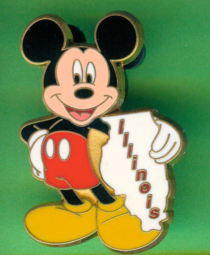 Disney Placchette & Badge: DISNEY  Mickey Maus  ILLINOIS – Usato da Winterthur venduto da Sammleroase