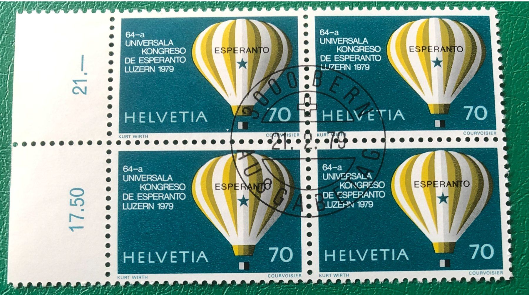 Alle Briefmarken: 4 er Block Nr. 624 mit ETStempel Bern   – Gebraucht aus Aarau von Billa007