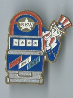 Plaketten & Abzeichen: USA Uncle Sam Spielautomat Pin – Gebraucht aus Zürich von t24_de