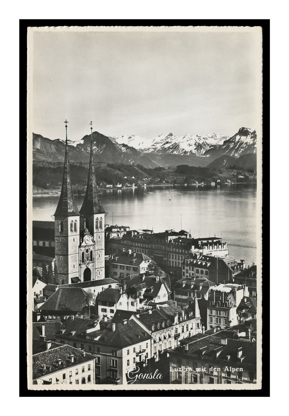 Ansichtskarten: LUZERN - 1939 "Mit den Alpen" – Gebraucht aus Onex von Lagorel01