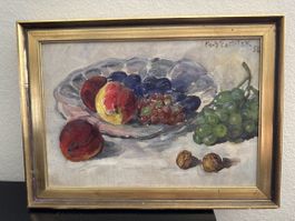Originales Ölgemälde, Früchte-Stillleben, signiert