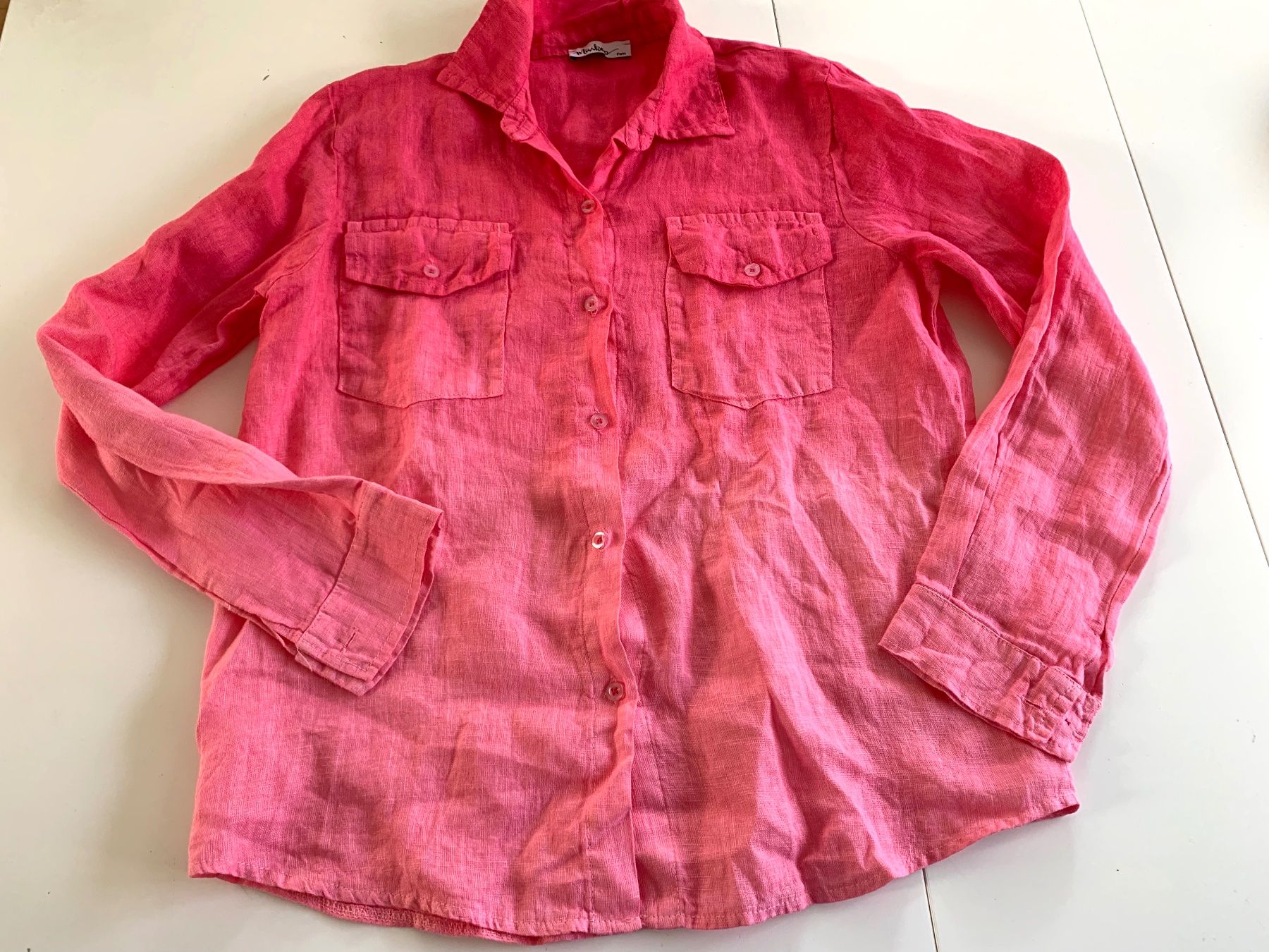 Camicette: Leinenbluse mega Farbverlauf rosa/pink Gr. S – Nuovo (secondo la descrizione) da Meiringen venduto da luanik