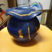 Vase Hand bemalt von Maria Steiner