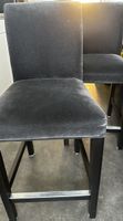 Barhocker Bergmund dunkelgrau Samt 2 Stk. guter Zustand