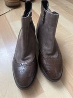 Zanon & Zago Stiefelletten, Gr. 39, Leder Braun Herbst