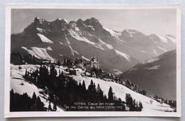 Caux en hiver et les Dents du Midi (3261 m)